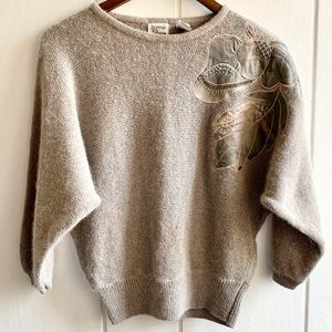 1980s Bonnie and Bill Silk + Angora Dolman Sweater